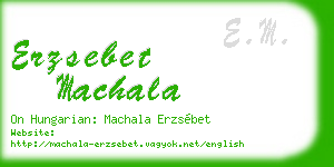 erzsebet machala business card
